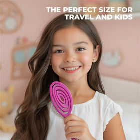 Ninabella Mini Detangler Brush with smooth hair
