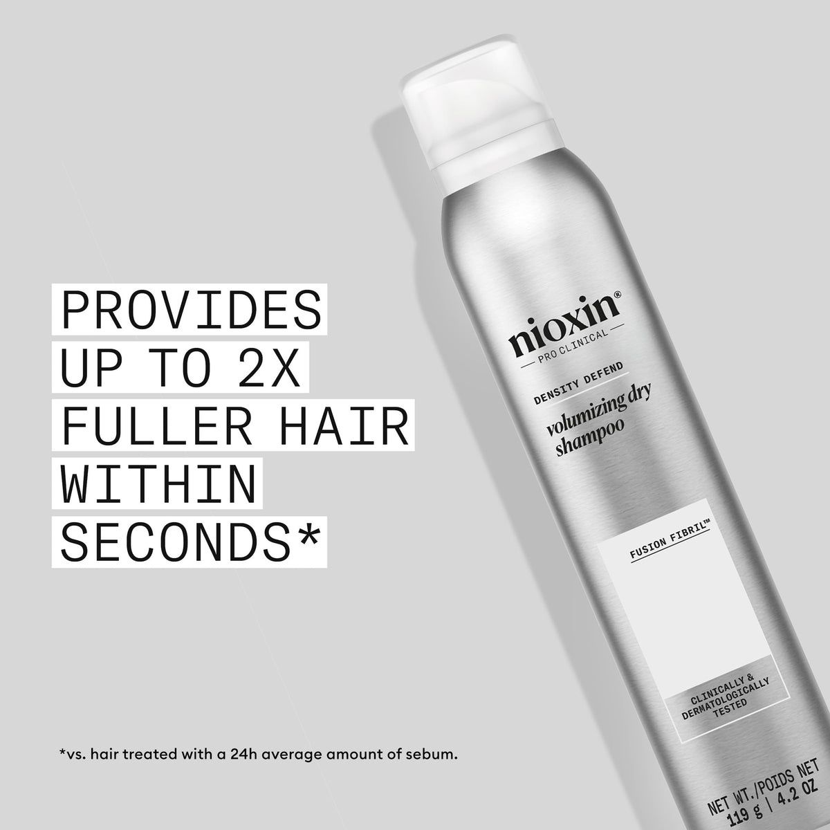 Nioxin Density Defend Dry Shampoo back view with ingredient list