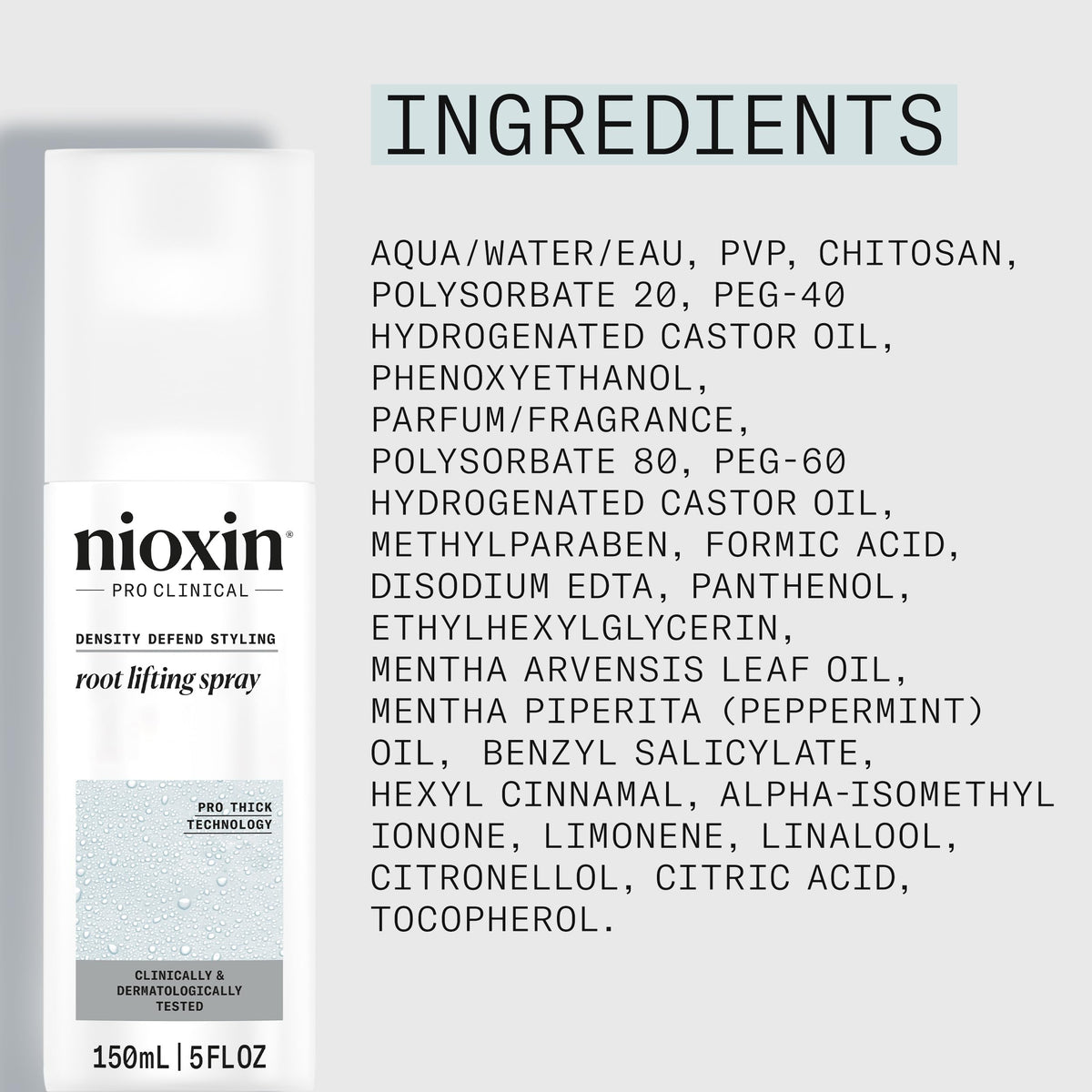 NIOXIN Density Defend Spray lifestyle use