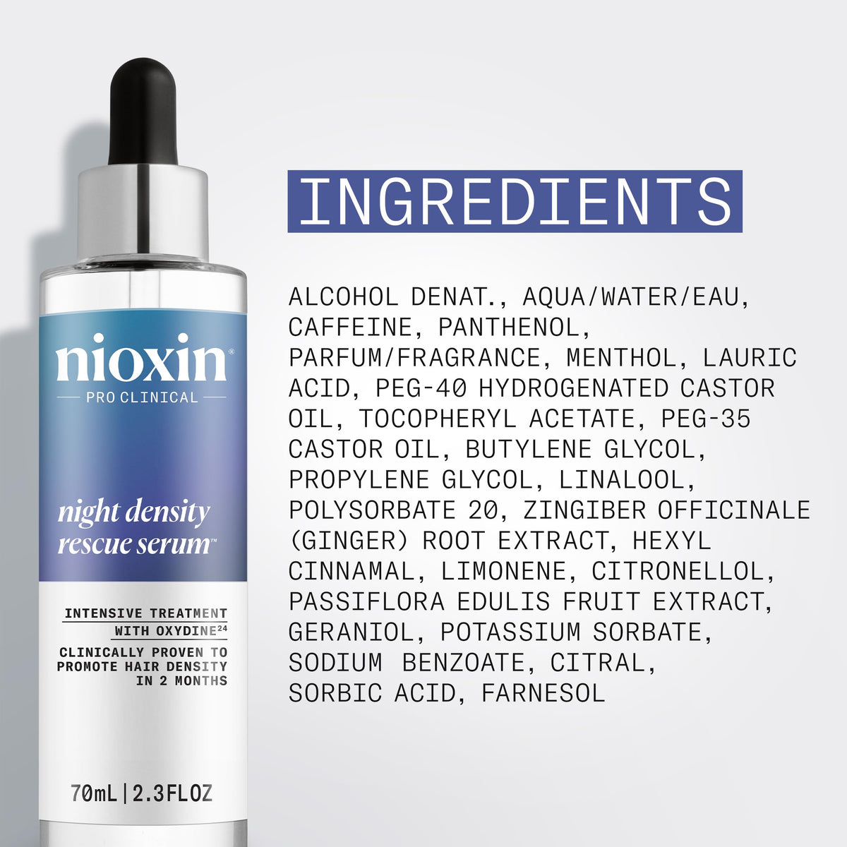 NIOXIN Night Density Rescue Serum back view