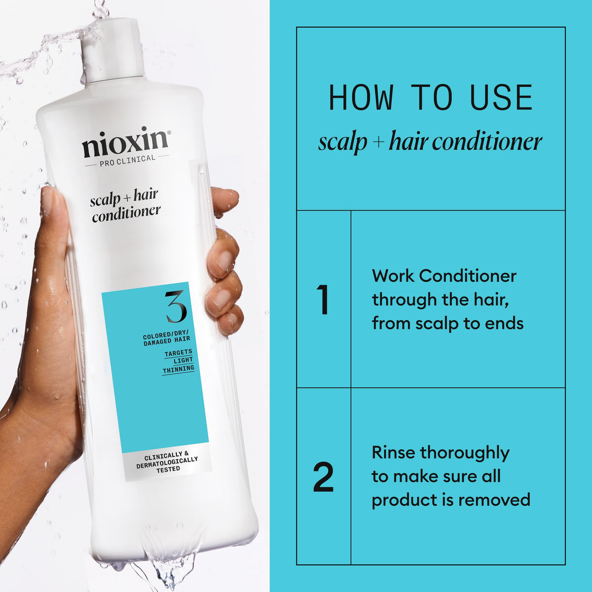 NIOXIN product ingredients list on packaging