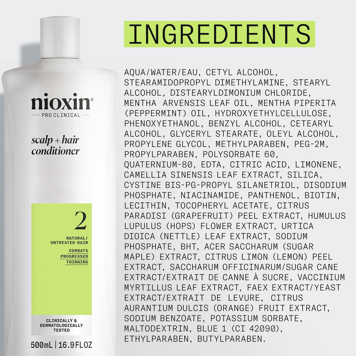 NIOXIN Scalp Care Conditioner 558g packaging details