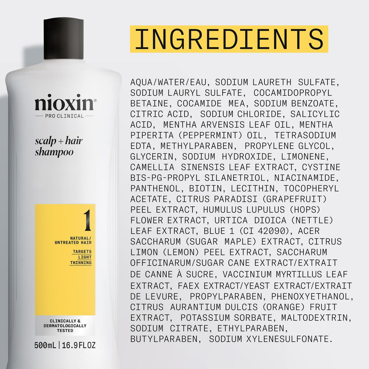 NIOXIN Scalp + Hair Thickening Shampoo with conditioner and