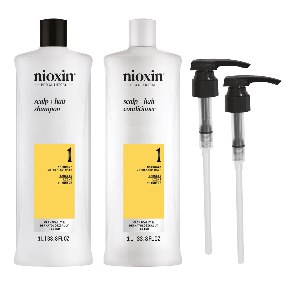 NIOXIN System 1 Shampoo and Conditioner front view 33.8 Fl oz