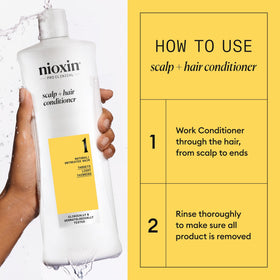 NIOXIN System 1 Shampoo and Conditioner set with ingredients list