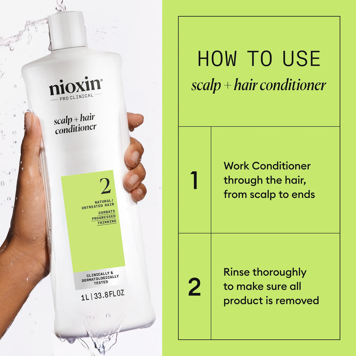 NIOXIN System 2 Shampoo & Conditioner Set with ingredients list