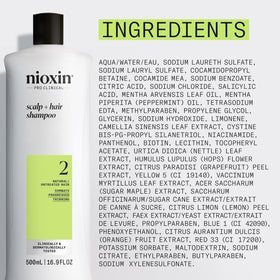 NIOXIN System 2 Shampoo on a wooden surface