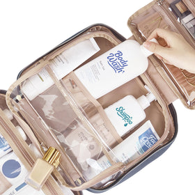 NISHEL Travel Toiletry Bag compacted for storage