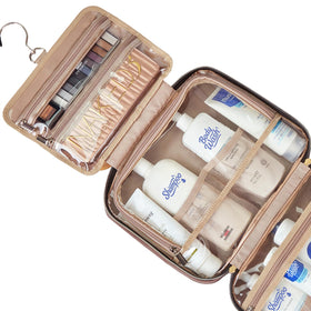 NISHEL Travel Toiletry Bag displaying transparent window