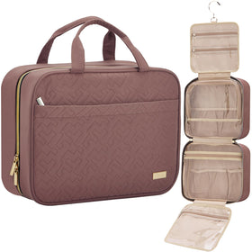 NISHEL Travel Toiletry Bag front view in black
