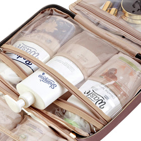 NISHEL Travel Toiletry Bag packed for travel
