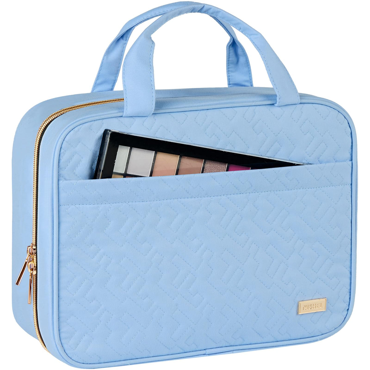 NISHEL Travel Toiletry Bag quick-access front pocket