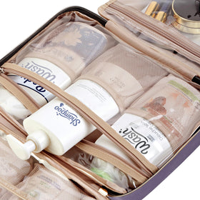 NISHEL Travel Toiletry Bag quick-access front pocket open