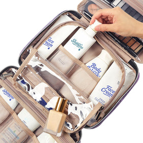 NISHEL Travel Toiletry Bag with quick-access front pocket