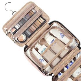 NISHEL Travel Toiletry Bag with transparent window for visibility