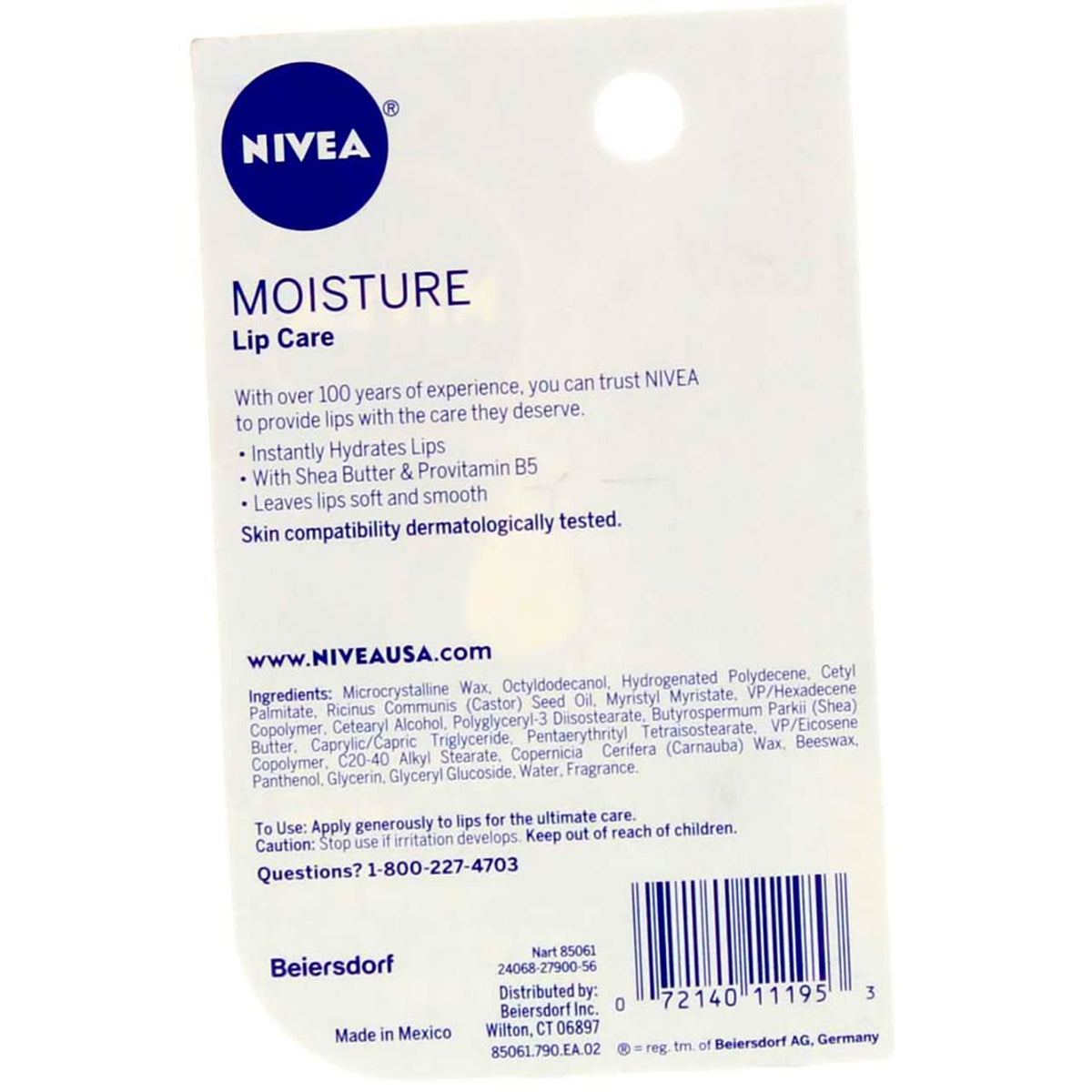 NIVEA A Kiss of Moisture Essential Lip Care ingredients list