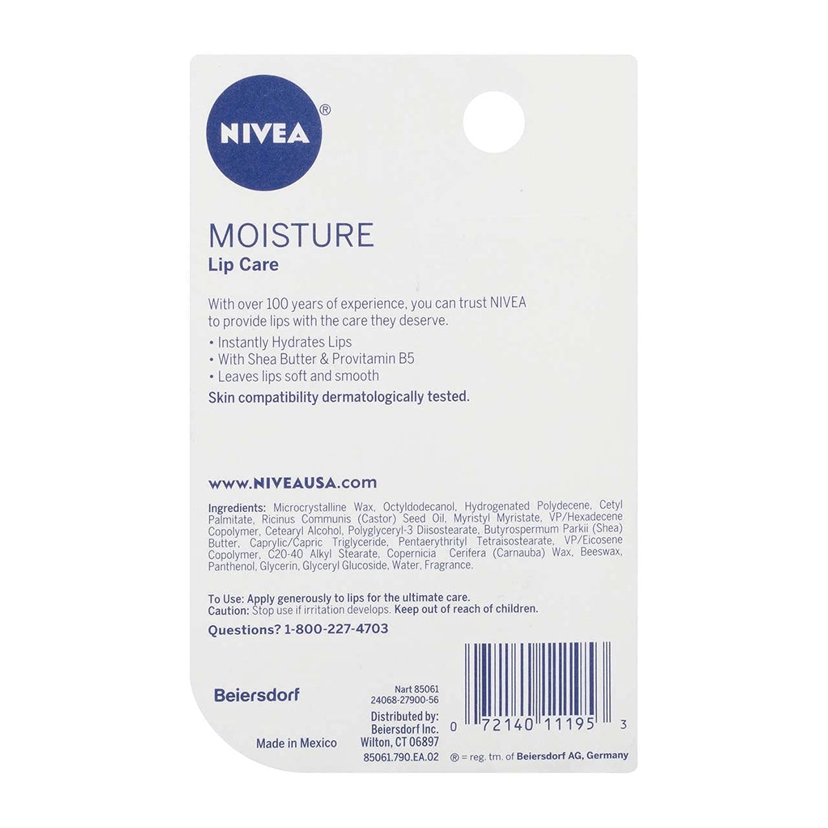 NIVEA A Kiss of Moisture Essential Lip Care texture on skin