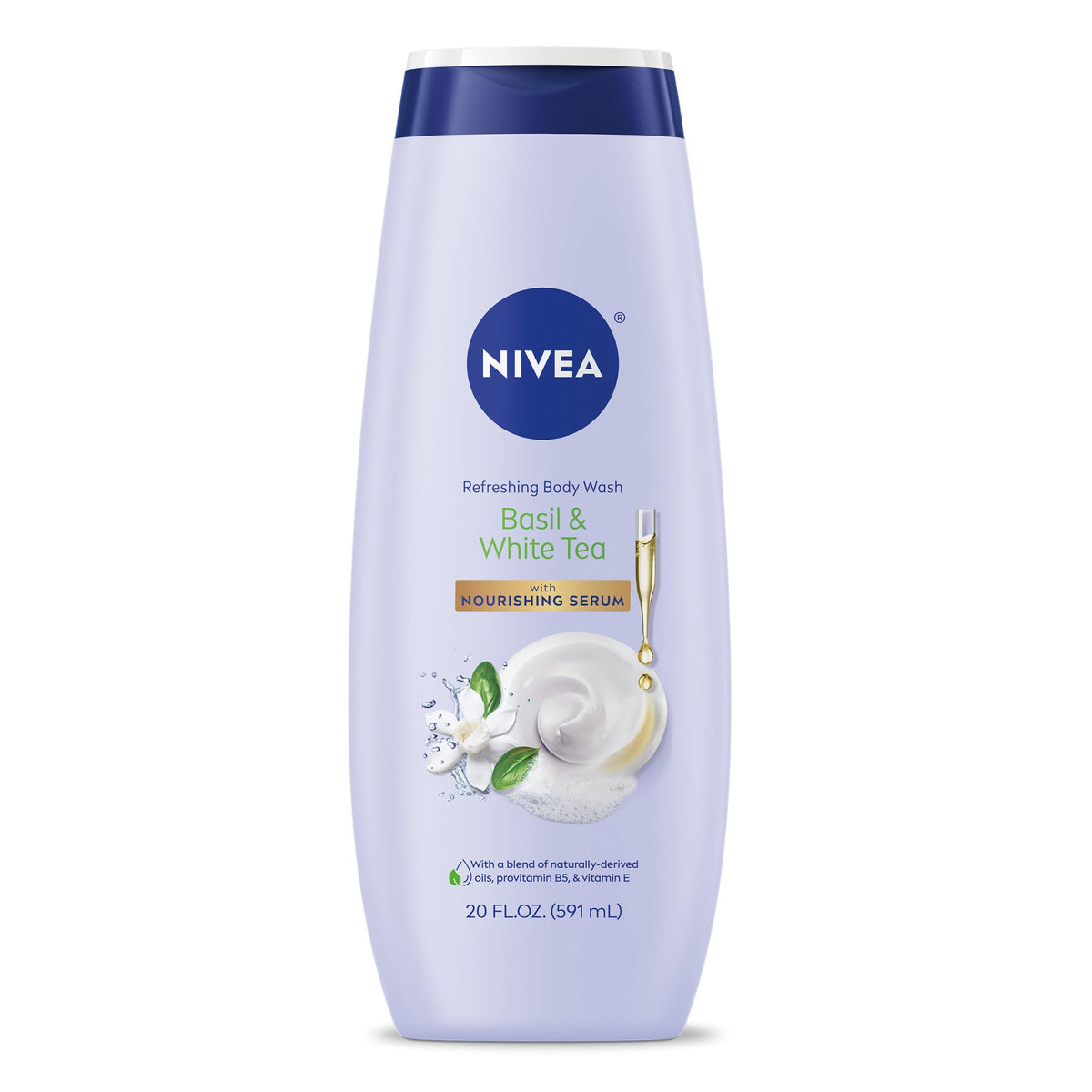 NIVEA Basil and White Tea Body Wash 20 FL OZ front view