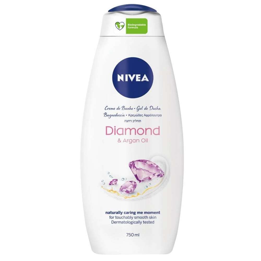 NIVEA Bath Cream 750 ml with sparkle diamonds front view