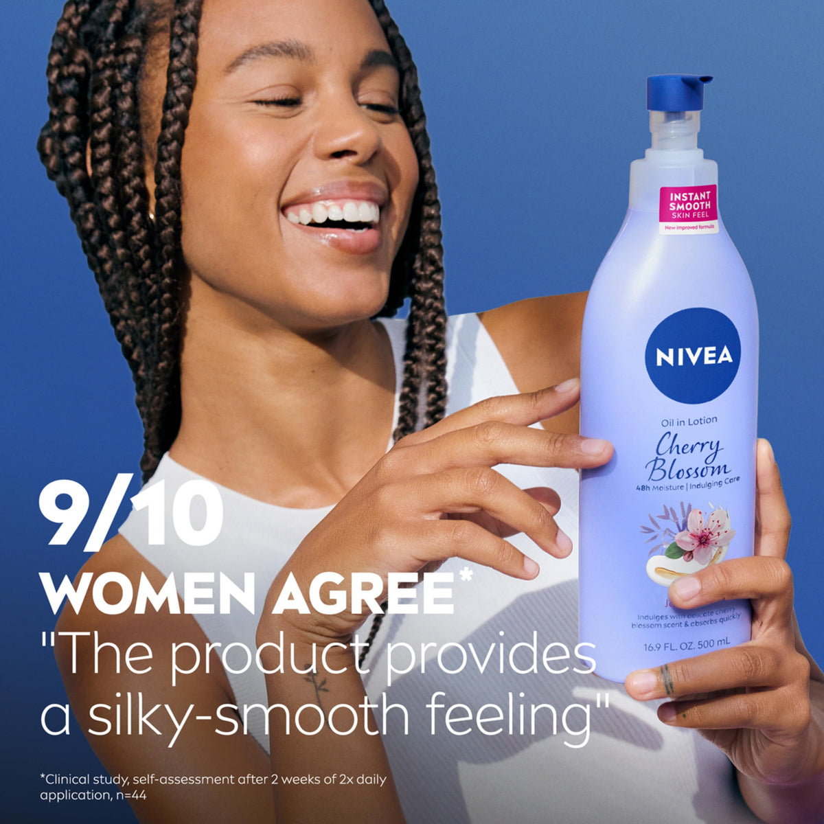 NIVEA Cherry Blossom Body Lotion lifestyle scene