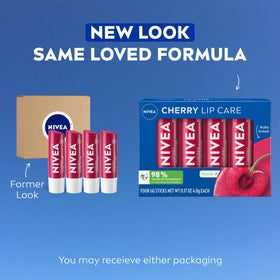 NIVEA Cherry Lip Care tinted lip balm packaging