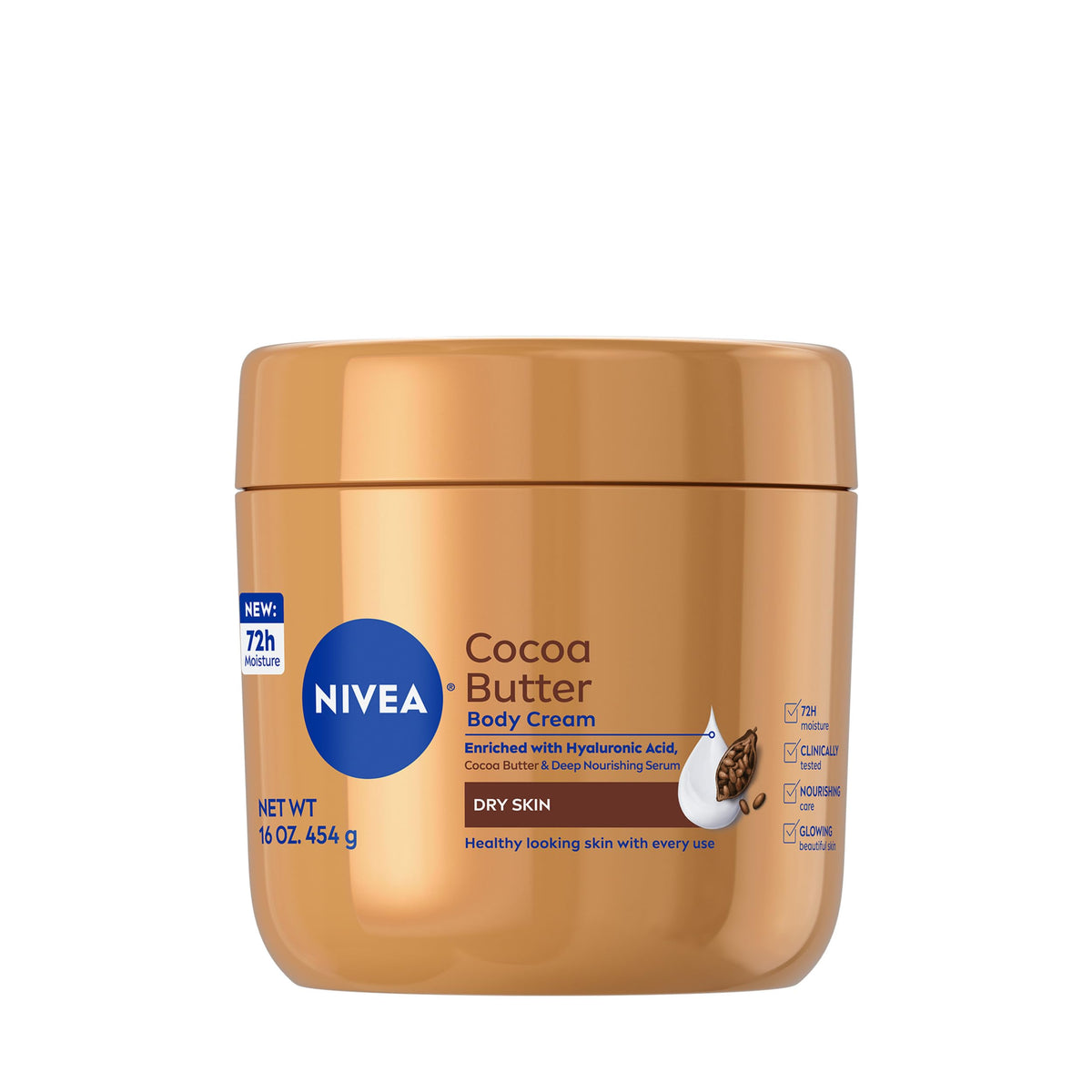 NIVEA Cocoa Butter Body Cream 16 OZ front view