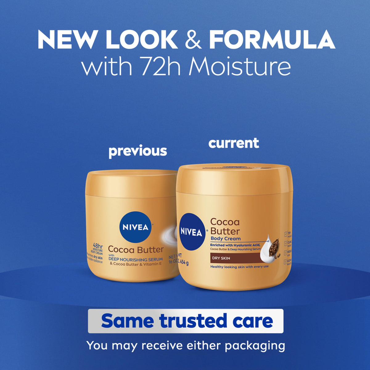 NIVEA Cocoa Butter Body Cream 16 OZ jar with lid