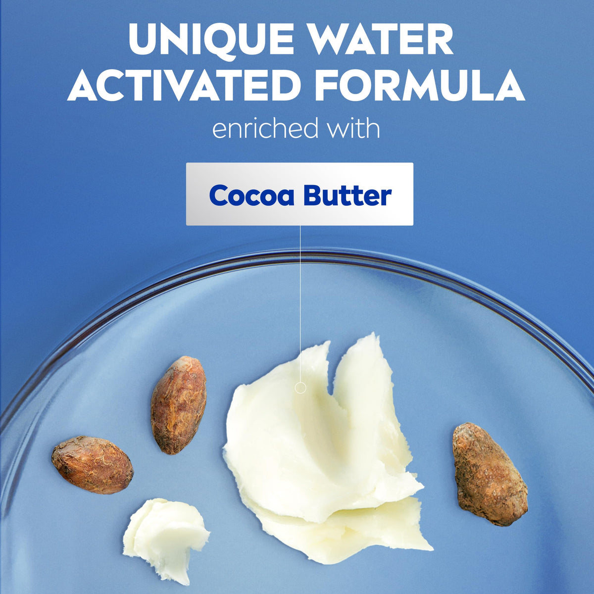 NIVEA Cocoa Butter In-Shower Lotion application in shower