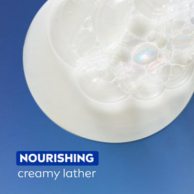 NIVEA Coconut and Almond Milk Body Wash in a shower setting