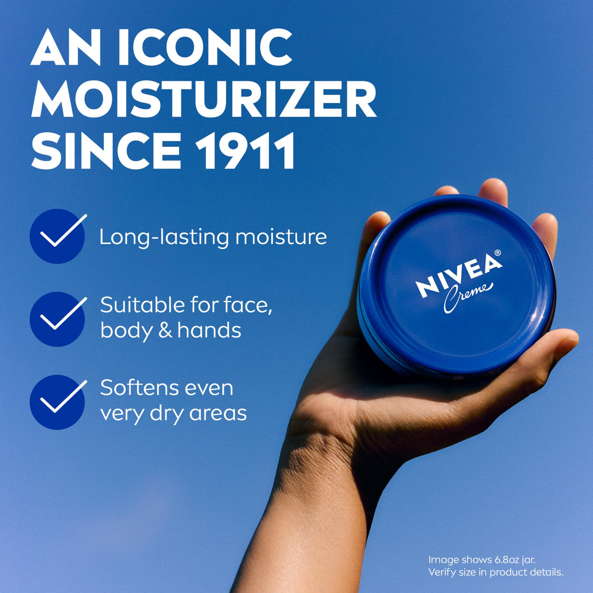 NIVEA Creme Daily Moisturizing Cream jar with lid