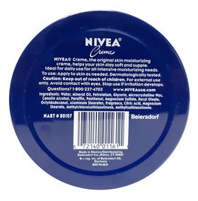 NIVEA Creme Tin 400ml side view showing product details