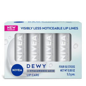 NIVEA Dewy Lip Care 4-pack tubes front view