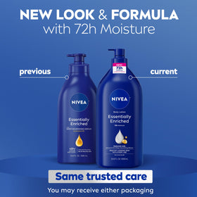 NIVEA Essentially Enriched Body Lotion 33.8 Fl Oz back view