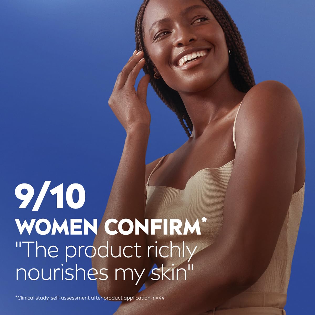 NIVEA Essentially Enriched Body Lotion 33.8 Fl Oz with texture on skin