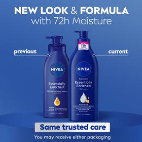 NIVEA Essentially Enriched Body Lotion pump bottle side view