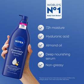 NIVEA Essentially Enriched Body Lotion texture on skin