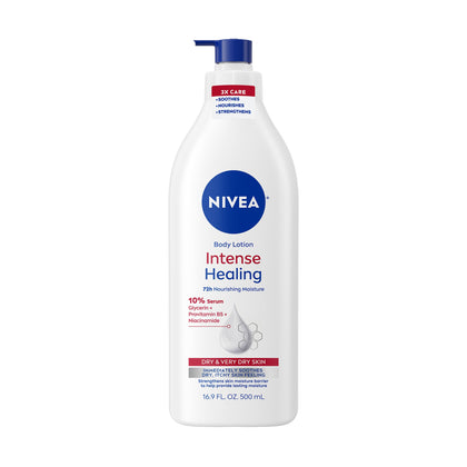 NIVEA Intense Healing Body Lotion 16.9 FL OZ front view