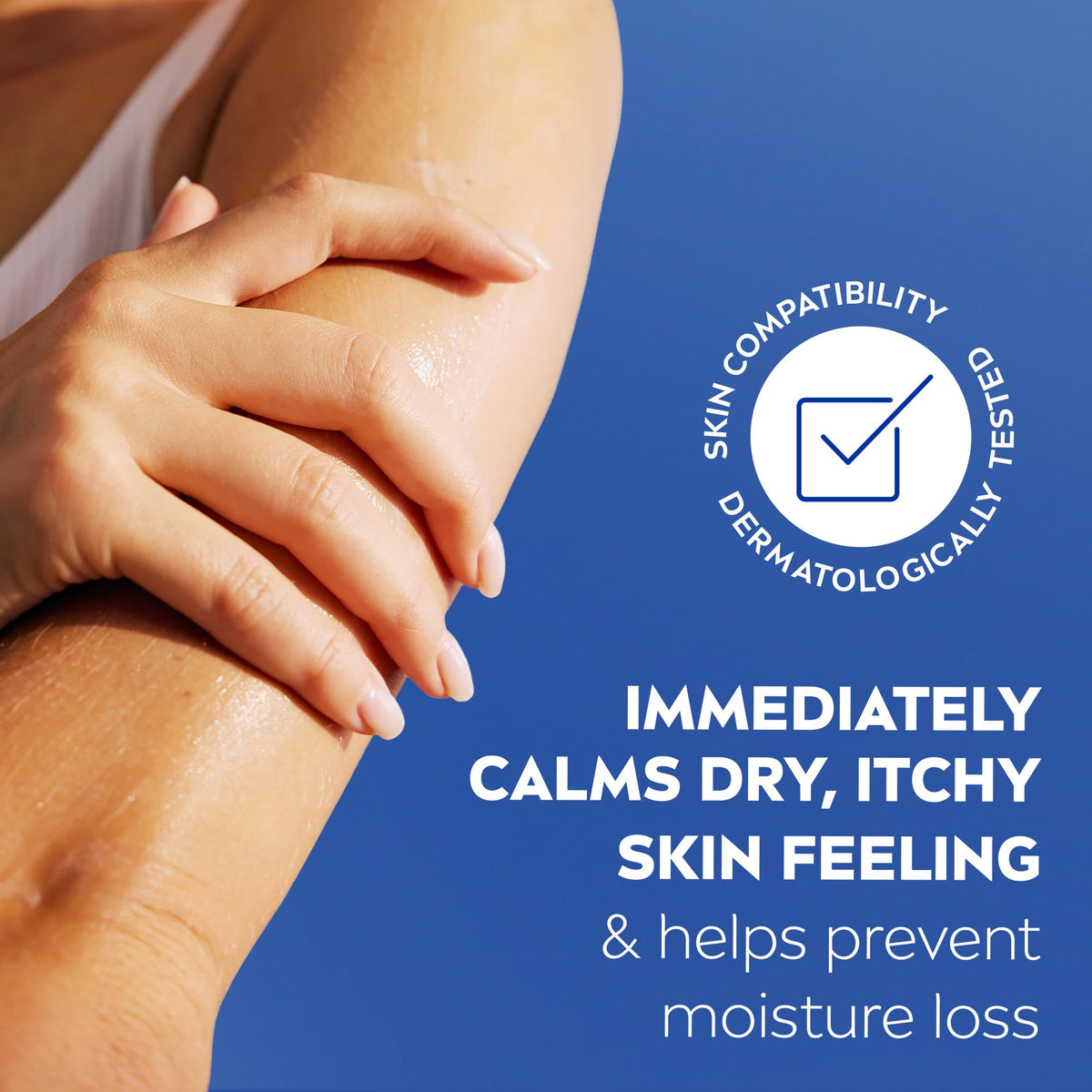 NIVEA Intense Healing Body Lotion application on skin