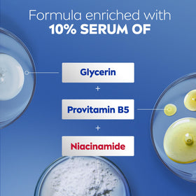 NIVEA Intense Healing Body Lotion back view with ingredients