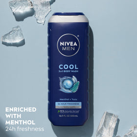 NIVEA MEN Cool Body Wash with menthol and yuzu scent description