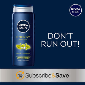 NIVEA MEN Energy Body Wash bottle side view