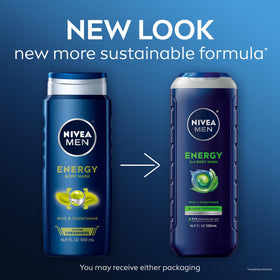 NIVEA MEN Energy Body Wash with mint and cedarwood scent