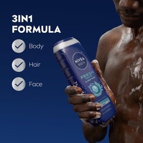 NIVEA MEN Fresh Wave Body Wash bottle front view