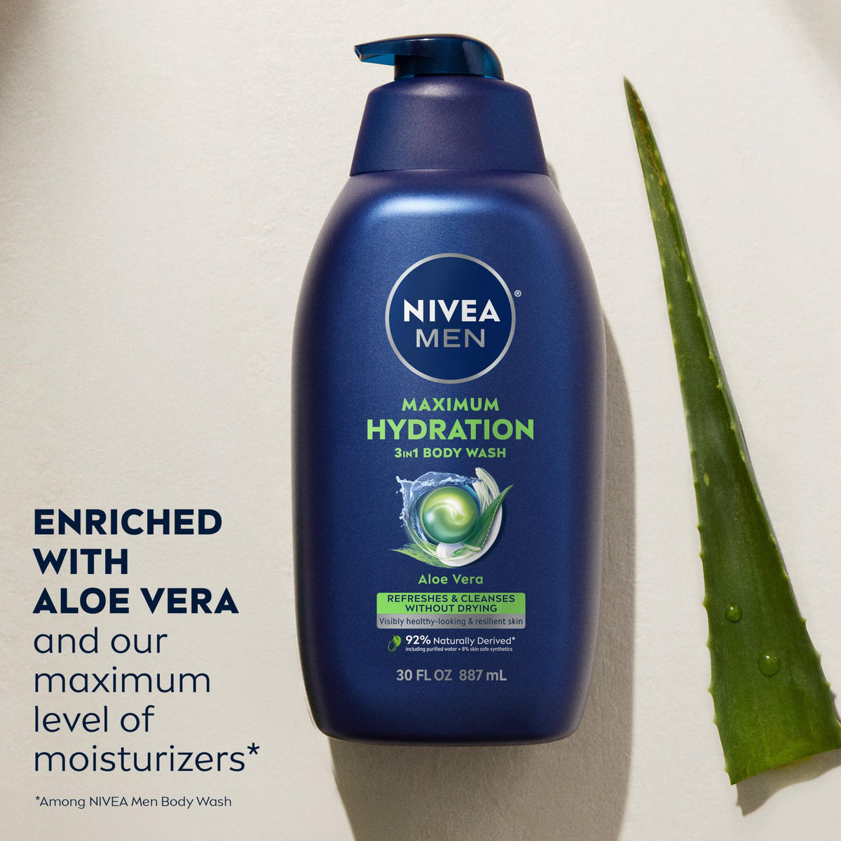 NIVEA MEN Maximum Hydration Body Wash 30 Fl Oz ingredients list