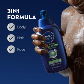 NIVEA MEN Maximum Hydration Body Wash 30 Fl Oz with Aloe Vera