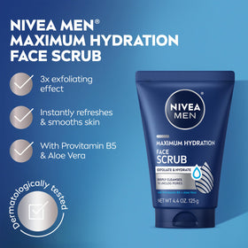 NIVEA MEN Maximum Hydration Face Scrub application on skin