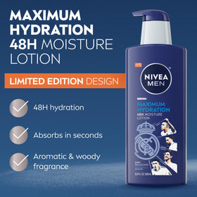 NIVEA MEN Maximum Hydration Lotion pump bottle side view