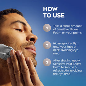 NIVEA MEN Sensitive Shave Foam packaging details