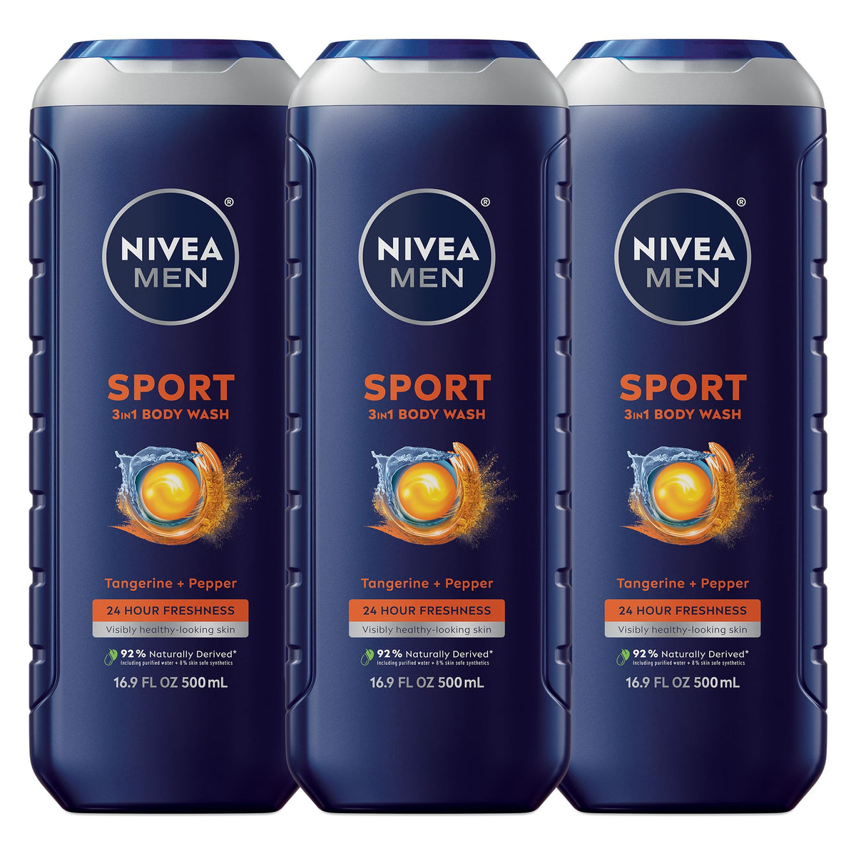 NIVEA MEN Sport Body Wash 3-in-1 Citrus Pack front view
