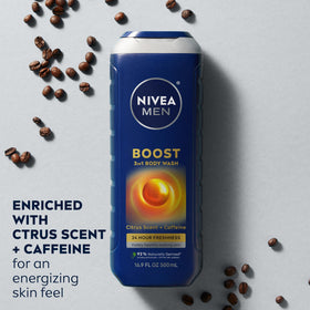 NIVEA MEN support 3-in-1 Body Wash Citrus Scented back view